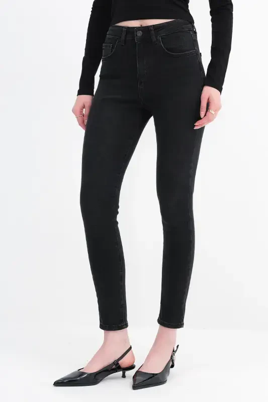 High Waisted Skinny Jeans Pn6578-pnp - 5