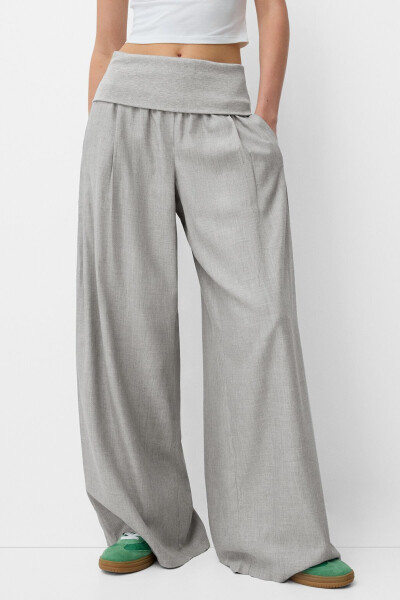 High-Waisted Wide Leg Pants - 1