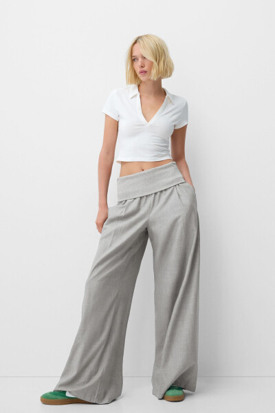 High-Waisted Wide Leg Pants - 5