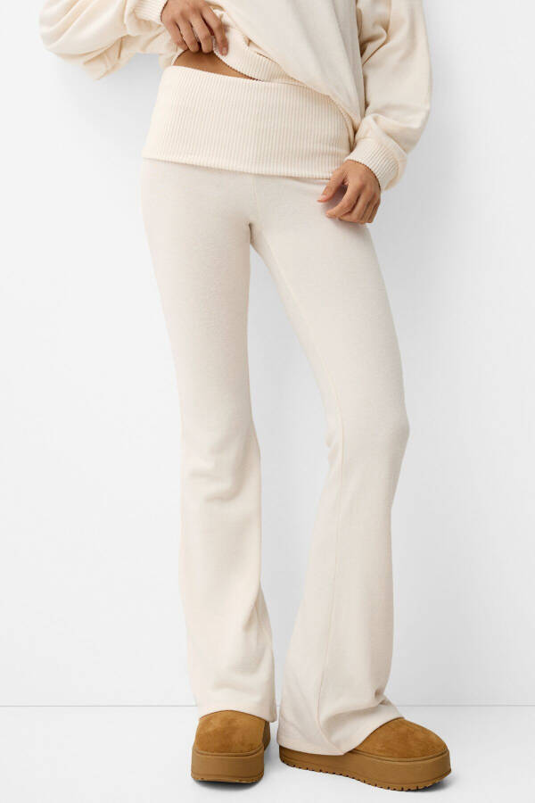 High-waisted, wide-leg pants - 1