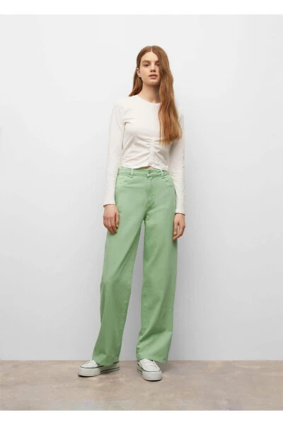 High Waisted Wideleg Jean - 1