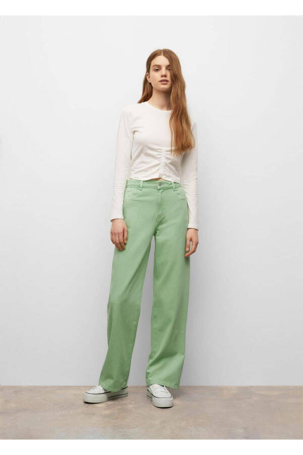 High Waisted Wideleg Jean - 1
