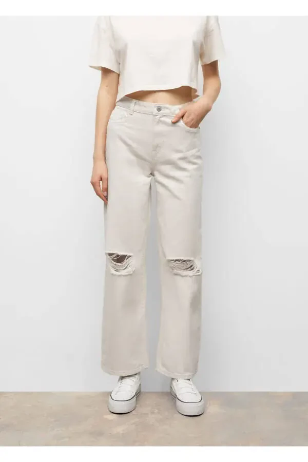 High Waisted Wideleg Jean - 4