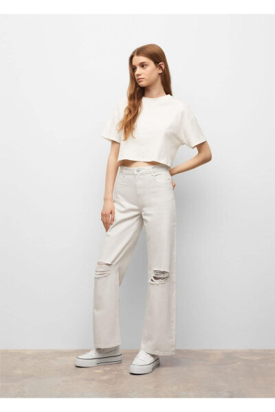 High Waisted Wideleg Jean - MANGO TEEN