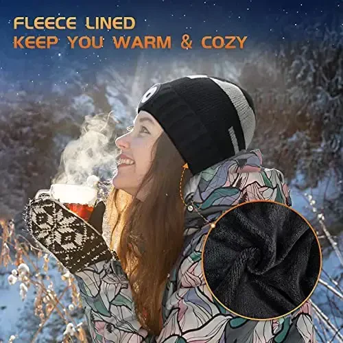 HIGHEVER LED Beanie Hat with Light: Christmas Stocking Stuffers for Men Adult Cool Gifts for Teen Boys Men Dad Winter Gifts - HIGHEVER (1)