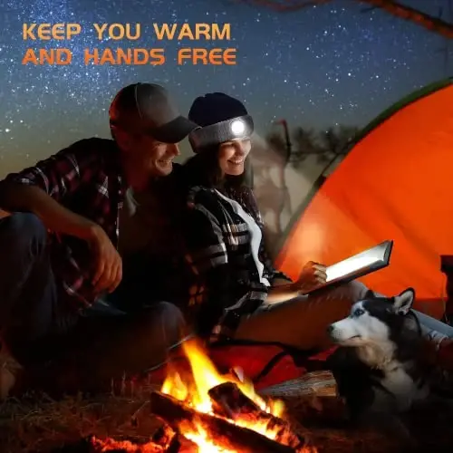 HIGHEVER LED Beanie Hat with Light: Christmas Stocking Stuffers for Men Adult Cool Gifts for Teen Boys Men Dad Winter Gifts - 2