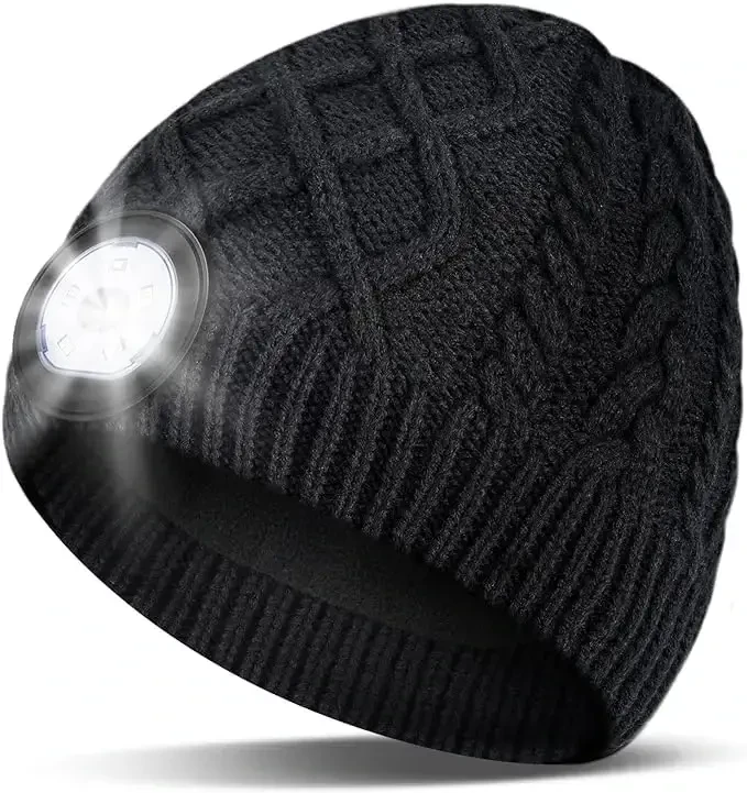 HIGHEVER LED Beanie Hat with Light: Christmas Stocking Stuffers for Men Adult Cool Gifts for Teen Boys Men Dad Winter Gifts - 1