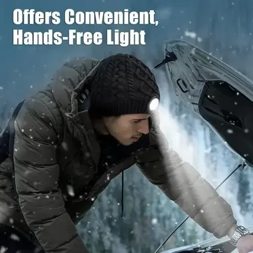 HIGHEVER LED Beanie Hat with Light: Christmas Stocking Stuffers for Men Adult Cool Gifts for Teen Boys Men Dad Winter Gifts - 5