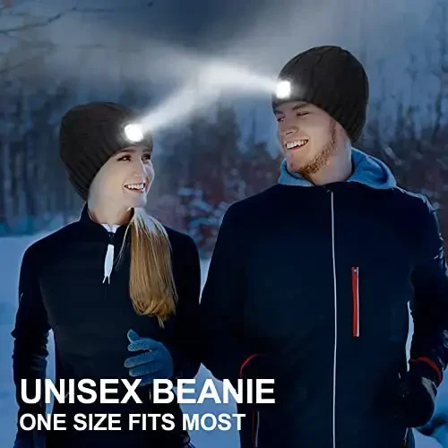 HIGHEVER LED Beanie Hat with Light: Christmas Stocking Stuffers for Men Adult Cool Gifts for Teen Boys Men Dad Winter Gifts - 5