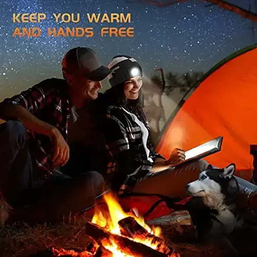 HIGHEVER LED Beanie Hat with Light: Christmas Stocking Stuffers for Men Adult Cool Gifts for Teen Boys Men Dad Winter Gifts - 4