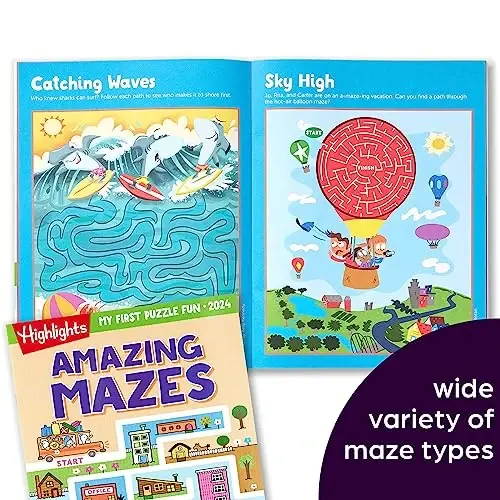 Highlights for Children My First Puzzle Fun 2024 Puzzle Books for Kids Ages 3-6, 4-Book Set of Matching, Mazes, Spot-The-Differences, and More Travel-Friendly Screen Free Brain-Boosting Activities - 4
