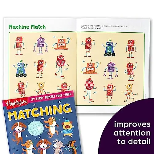 Highlights for Children My First Puzzle Fun 2024 Puzzle Books for Kids Ages 3-6, 4-Book Set of Matching, Mazes, Spot-The-Differences, and More Travel-Friendly Screen Free Brain-Boosting Activities - HIGHLIGHTS (1)