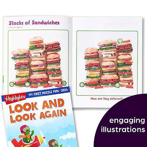 Highlights My First Puzzle Fun 2024 Puzzle Books for Kids Ages 3-6, 4-Book Set of Matching, Mazes, Spot-The-Differences, and More Travel-Friendly Screen Free Brain-Boosting Activities - 3