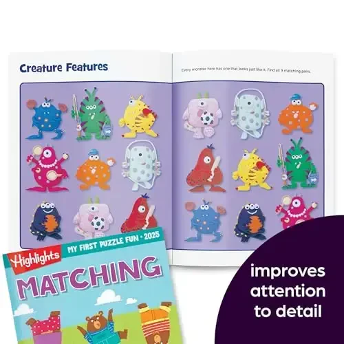 Highlights My First Puzzle Fun 2025 Puzzle Books for Kids Ages 3-6, 4-Book Set of Matching, Mazes, Spot-The-Differences, and More Travel-Friendly Screen Free Brain-Boosting Activities - 4