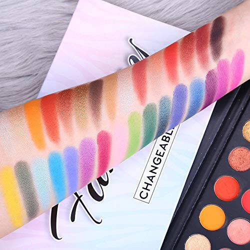 Highly Pigmented Eye Makeup Palette, Matte Shimmer Metallic Eyeshadow Pallet Long Lasting Blendable Natural Colors Make Up Eye Shadows Cosmetics Gift Kit - 4