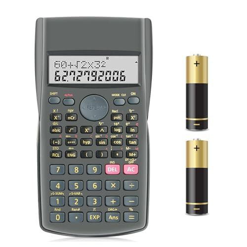 HIHUHEN 2-Line Engineering Scientific Calculator Function Calculator for School and Business (HY-82MS) - 1