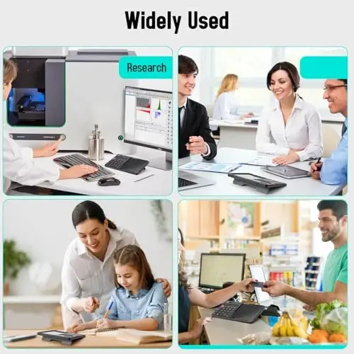 HIHUHEN Yozuv Paneli bilan Kalkulyator - Quyosh va Batareya Ikkilamchi Quvvat Ta'minoti - Biznes va Ofis uchun 12 xonali Katta Displey Kalkulyatori (Qora) - 7