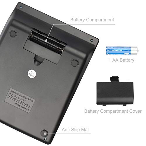 HIHUHEN Large Electronic Calculator Counter Solar & Battery Power 12 Digit Display Multi-Functional Big Button for Business Office School Calculating (1 x Calculator) - 3