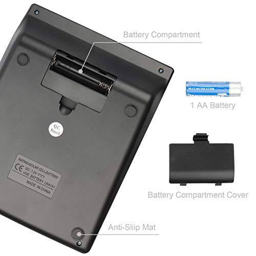 HIHUHEN Large Electronic Calculator Counter Solar & Battery Power 12 Digit Display Multi-Functional Big Button for Business Office School Calculating (1 x Calculator) - 3