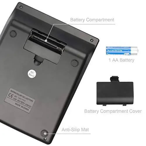 HIHULEN Large Electronic Calculator Counter Solar & Battery Power 12 Digit Display Multi-Functional Big Button for Business Office School Calculating (1 x Calculator) - 3