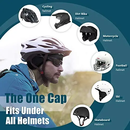 Hikenture Winter Skull Cap Helmet Liner for Men Women Thermal Hat - 4