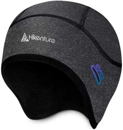 Hikenture Skull Cap Helmet Liner with Glasses Holes, Winter Thermal Cycling Cap for Men & Women, Cycling Hat Beanie 