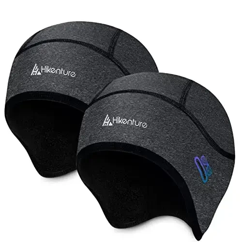 Hikenture Skull Cap Helmet Liner with Glasses Holes, Erkaklar va ayollar uchun qishki termal velosiped qalpoqli astar, velosiped shlyapa shapkasi - 1