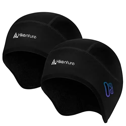 Hikenture Skull Cap Helmet Liner with Glasses Holes, Winter Thermal Cycling Cap for Men & Women, Cycling Hat Beanie 