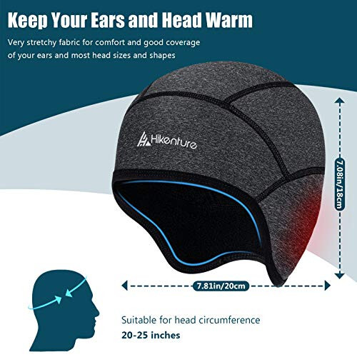 Hikenture Winter Skull Cap Helmet Liner for Men Women Thermal Hat - 2