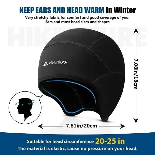Hikenture Winter Skull Cap Helmet Liner for Men Women Thermal Hat - 5