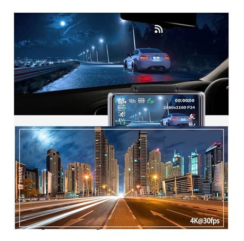 HIKVISION K5 Araç DVR'si için Uyumludur, 3 inç Dokunmatik Ekran 4K Araç Kamerası, Araç için APP İngilizce Ses Kontrolü Dashcam (Boyut: Yok), laiyong1987 - 11