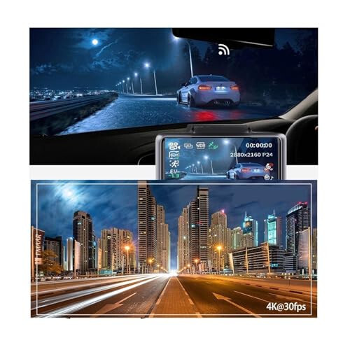 HIKVISION K5 Araç DVR'si için Uyumludur, 3 inç Dokunmatik Ekran 4K Araç Kamerası, Araç için APP İngilizce Ses Kontrolü Dashcam (Boyut: Yok), laiyong1987 - 4