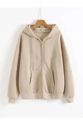 hila moda Modern design plus size cardigan-BEIGE - 1