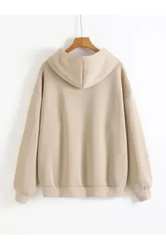 hila moda Modern tasarımlı büyük beden hırka-BEJ - 2