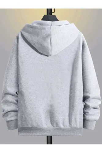hila moda Modern tasarımlı büyük beden hırka - gri - 4