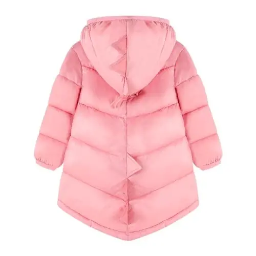 HILEELANG Toddler Kids Dinosaur Hooded Puffer Jacket Lightweight Warm Quilted Coat Outerwear for Fall and Mild Winter - 6