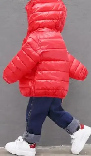 HILEELANG Kids Boy Girl Winter Hooded Puffer Jackets Coats Light Weight Padded Outerwear - 4