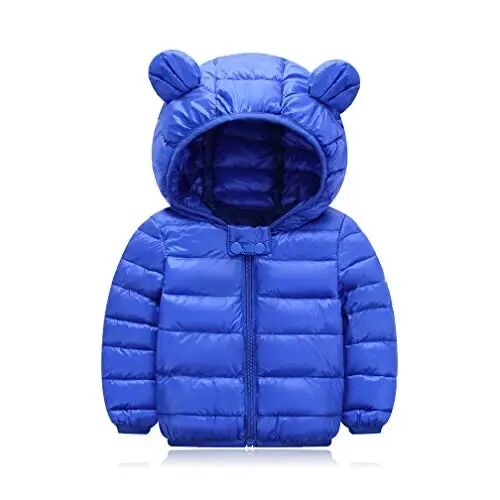 HILEELANG Kids Boy Girl Winter Hooded Puffer Jackets Coats Light Weight Padded Outerwear - 1