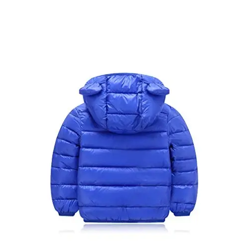 HILEELANG Kids Boy Girl Winter Hooded Puffer Jackets Coats Light Weight Padded Outerwear - 2