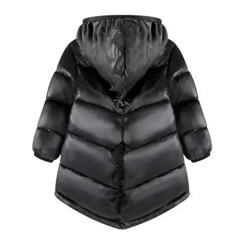 HILEELANG Kids Boy Girl Winter Hooded Puffer Jackets Coats Light Weight Padded Outerwear - HILEELANG (1)