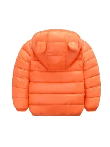 HILEELANG Kids Boy Girl Winter Hooded Puffer Jackets Coats Light Weight Padded Outerwear - HILEELANG (1)