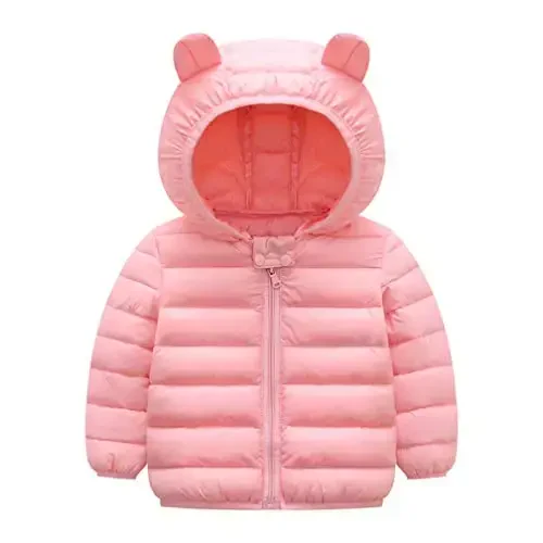 HILEELANG Kids Boy Girl Winter Hooded Puffer Jackets Coats Light Weight Padded Outerwear - MODAZONE
