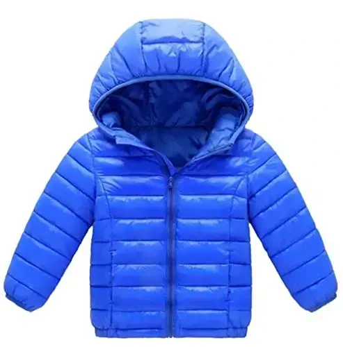 HILEELANG Kids Boy Girl Winter Hooded Puffer Jackets Coats Light Weight Padded Outerwear - MODAZONE
