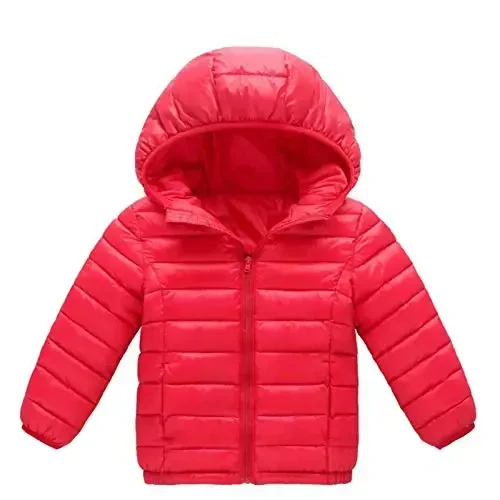 HILEELANG Kids Boy Girl Winter Hooded Puffer Jackets Coats Light Weight Padded Outerwear 