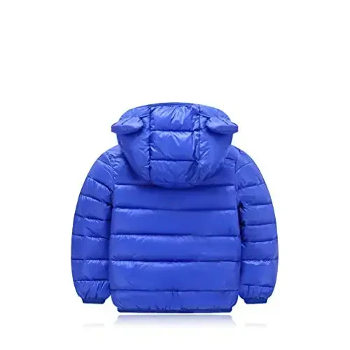 HILEELANG Kids Boy Girl Winter Hooded Puffer Jackets Coats Light Weight Padded Outerwear - 2