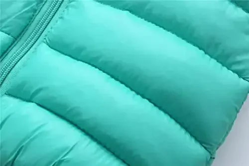 HILEELANG Kids Boy Girl Winter Hooded Puffer Jackets Coats Light Weight Padded Outerwear - 2