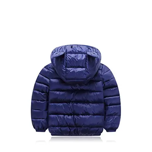 HILEELANG Kids Boy Girl Winter Hooded Puffer Jackets Coats Light Weight Padded Outerwear - HILEELANG (1)