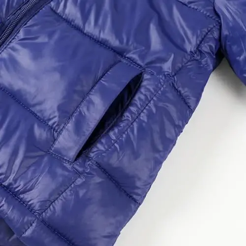HILEELANG Kids Boy Girl Winter Hooded Puffer Jackets Coats Light Weight Padded Outerwear - 5