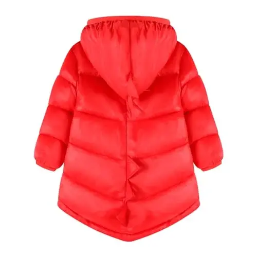 HILEELANG Kids Boy Girl Winter Hooded Puffer Jackets Coats Light Weight Padded Outerwear - 2
