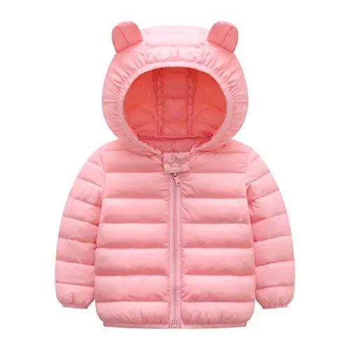 HILEELANG Kids Boy Girl Winter Hooded Puffer Jackets Coats Light Weight Padded Outerwear - HILEELANG